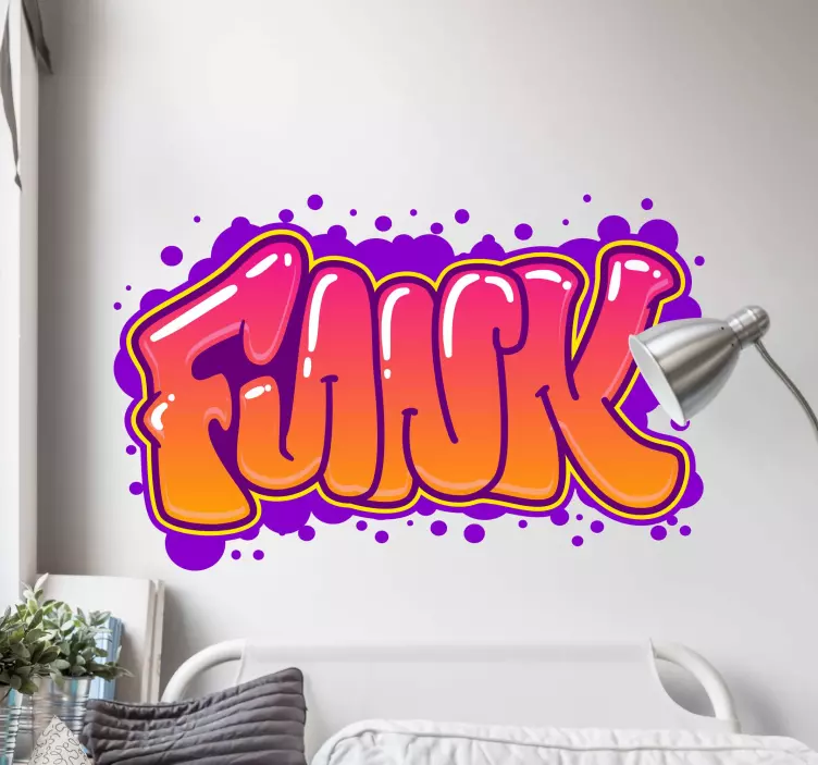 Samolepka na stenu funk graffiti - Tenstickers