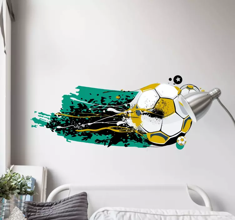 Nálepka na stenu s futbalovým graffiti - Tenstickers