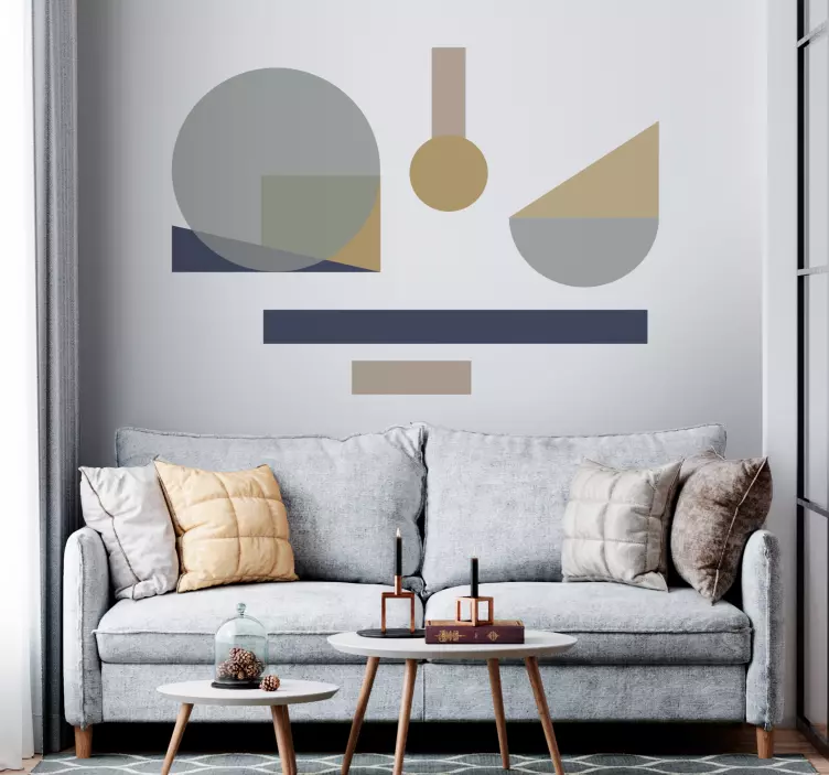 Geometrická nálepka abstraktné geometrické usporiadanie - Tenstickers