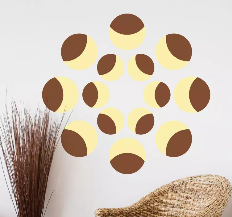 Geometrická nálepka kruhový vzor - Tenstickers