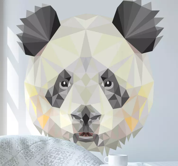 Geometrické zvieratá panda divoké zviera obtlačky - Tenstickers