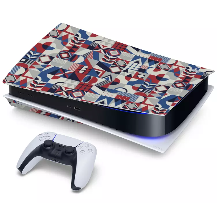 Nálepka mozaika s geometrickým tvarom ps5 - Tenstickers