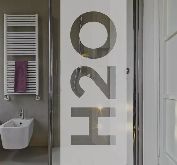 H2o dekoratívna nálepka na sprchu - Tenstickers