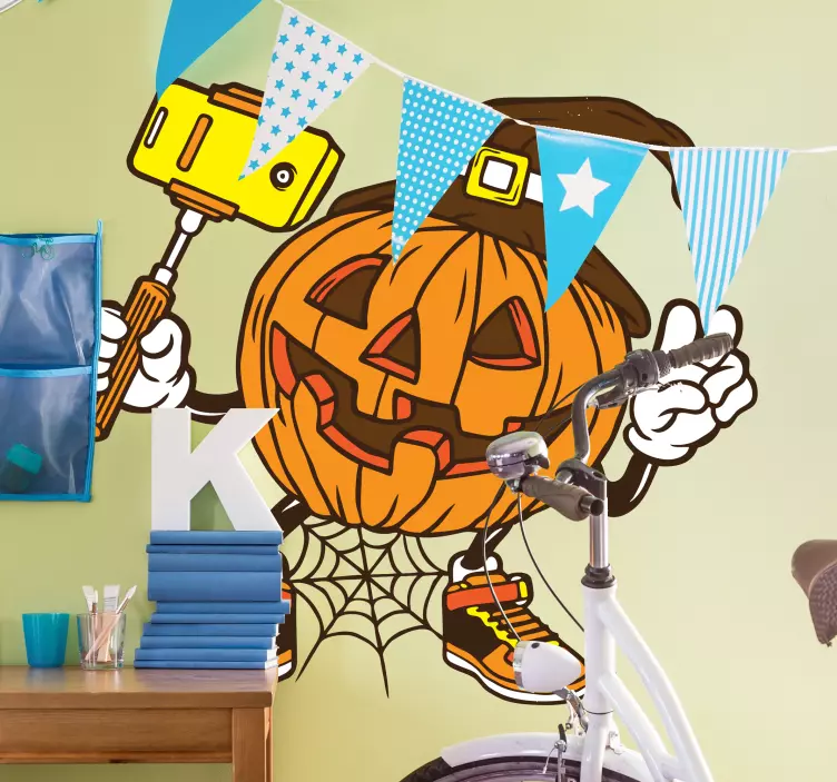 Halloweenská značka mieru halloweenská nálepka - Tenstickers