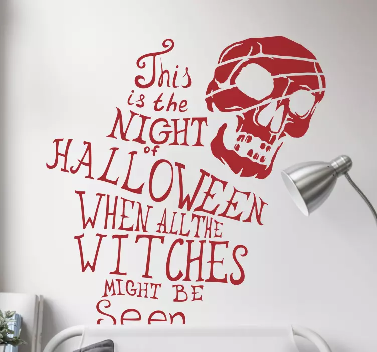 Halloweenska nálepka noc halloweenskych čarodejníc - Tenstickers