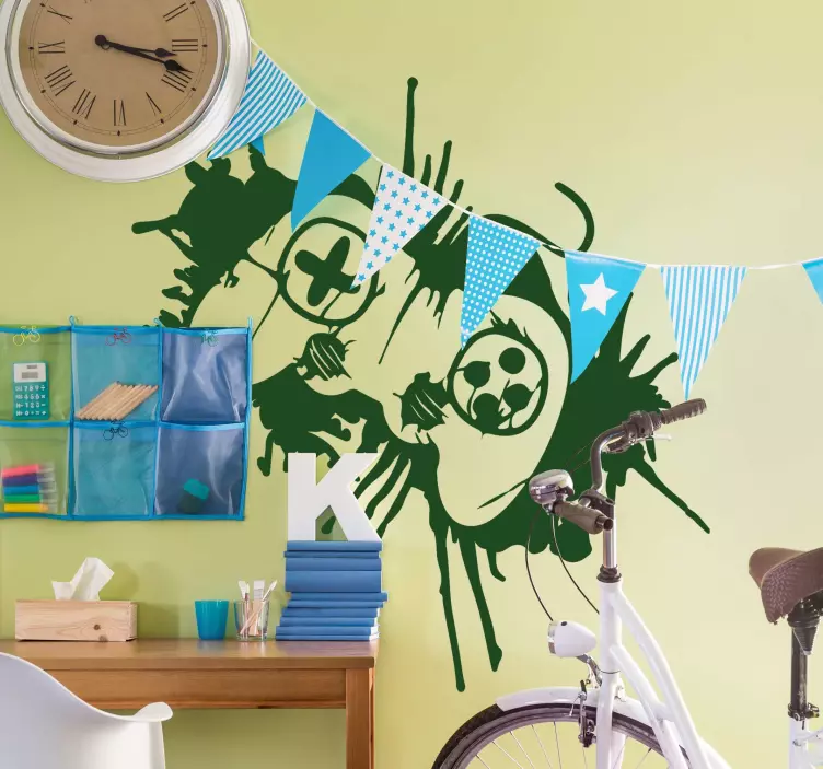 Herný ovládač mestský štýl hernej nálepky - Tenstickers