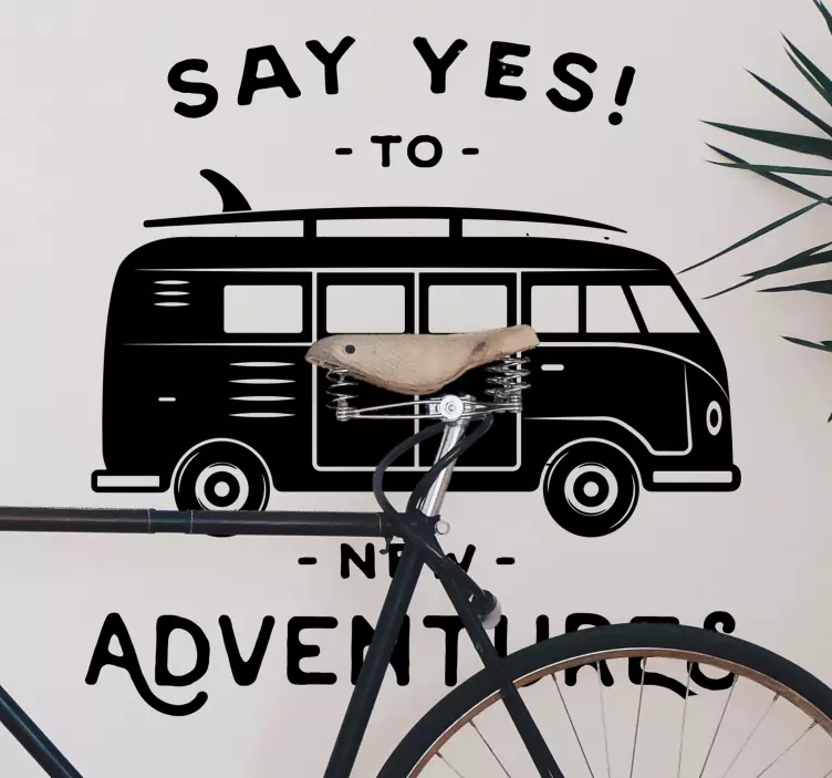 Vinylová nálepka pre hippie van do auta - Tenstickers