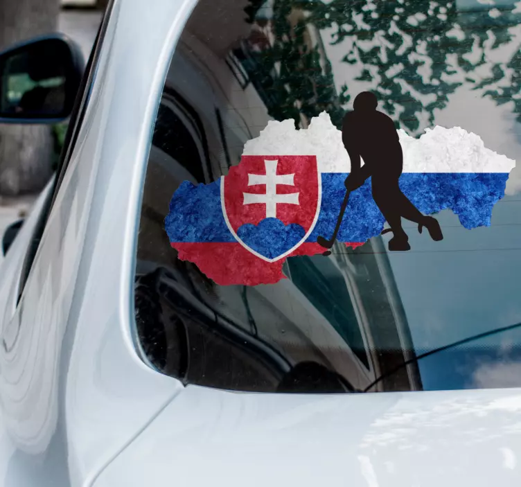 Hokejová nálepka na auto s vlajkou - Tenstickers