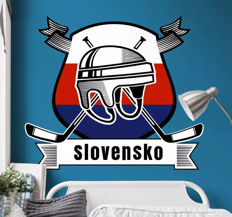 Hokejová nálepka s prilbou - Tenstickers