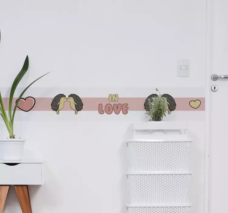 Hranica na stenu bozkávanie ježkových párov - Tenstickers