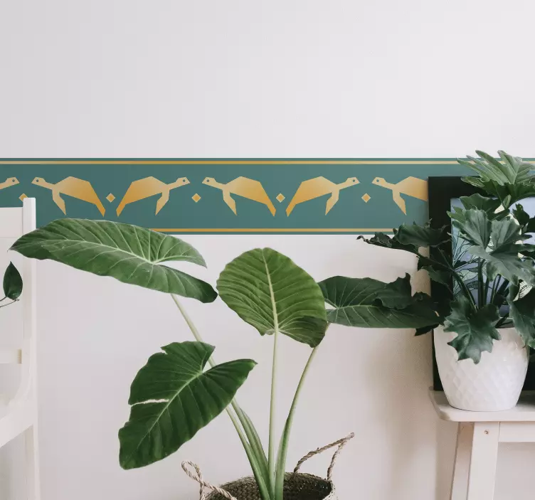 Hranica na stenu elegantný vzor vtáka - Tenstickers