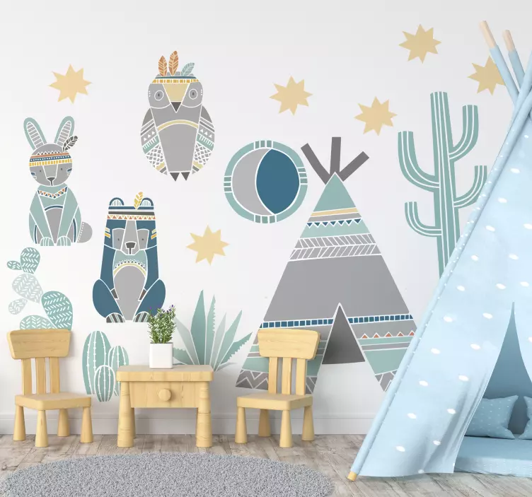 Nálepka pre indov tradičné symboly - Tenstickers