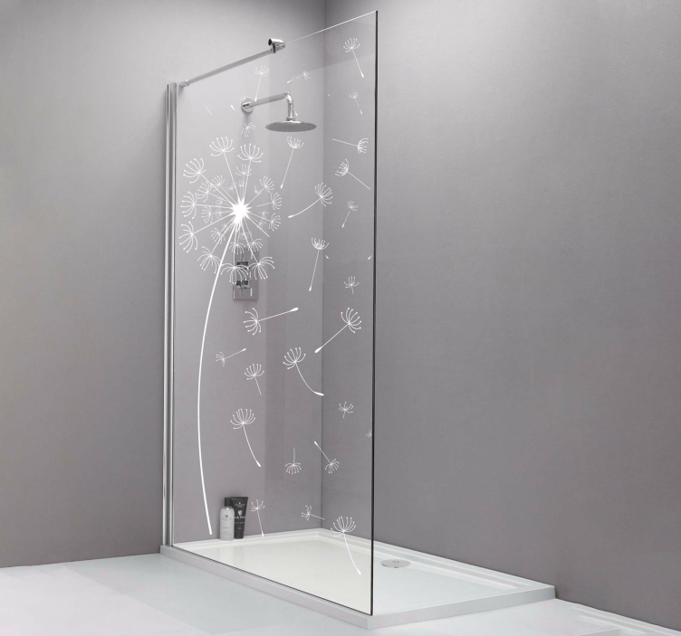 Nálepka púpava lietajúca vo veternej sprche - Tenstickers