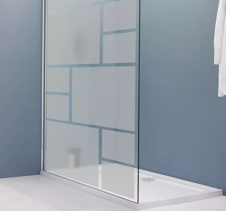 Jednofarebné balenie nálepiek na sprchovú zástenu squadres - Tenstickers