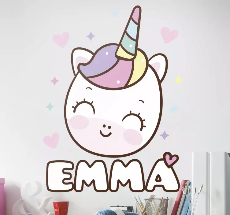 Jednorožec s nálepkou rozprávky s menom - Tenstickers