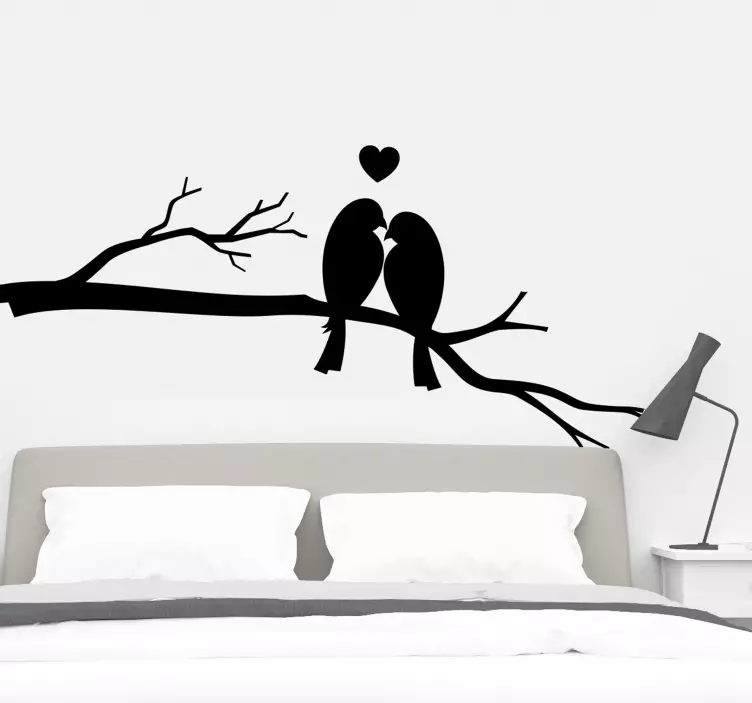 Jesenný strom so samolepkou na bozkávanie vtákov - Tenstickers