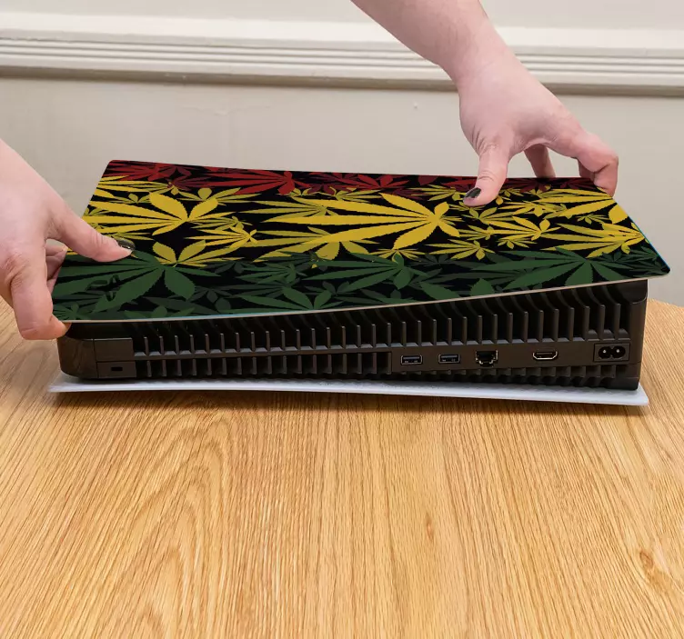 Nálepka cannabis rasta ps5 - Tenstickers