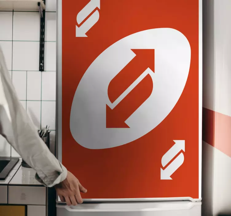 Karty uno sa vracajú v červenom štítku chladničky - Tenstickers