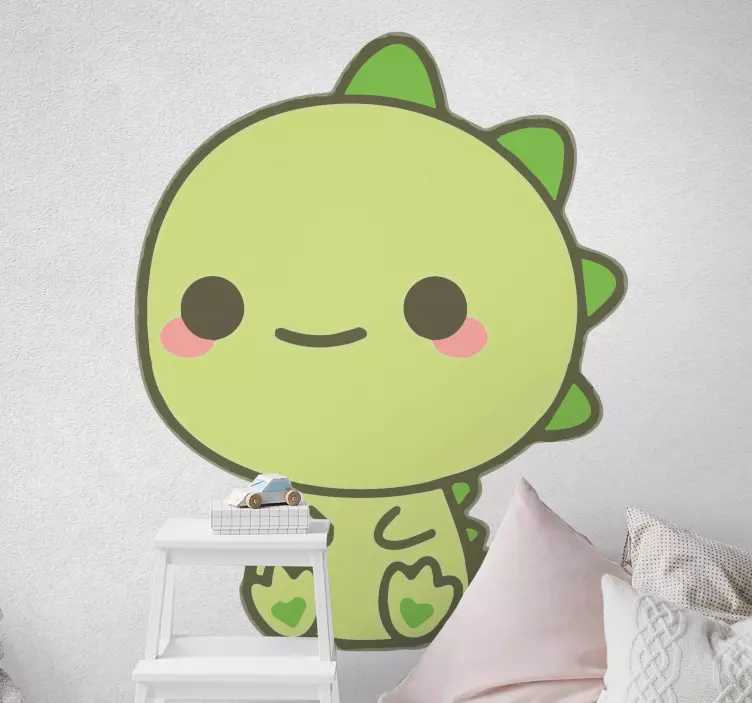 Kawaii dinosaurus detská samolepka na drak - Tenstickers