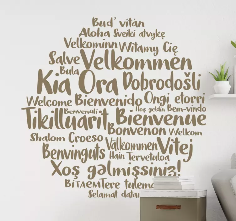Nálepka kia ora welcome home text wall - Tenstickers