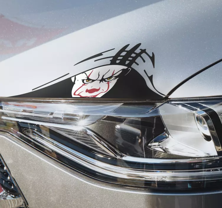 Nálepka na auto klaun pozerá - Tenstickers