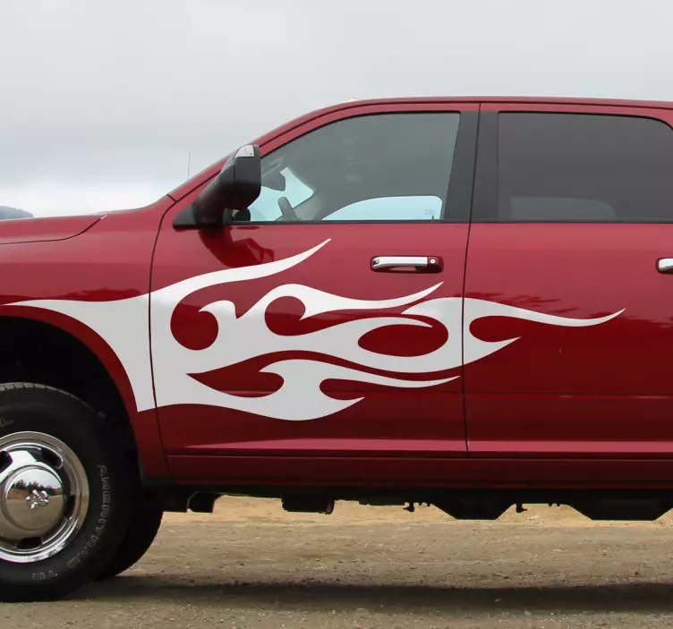 Nálepka na auto biele kmeňové - Tenstickers