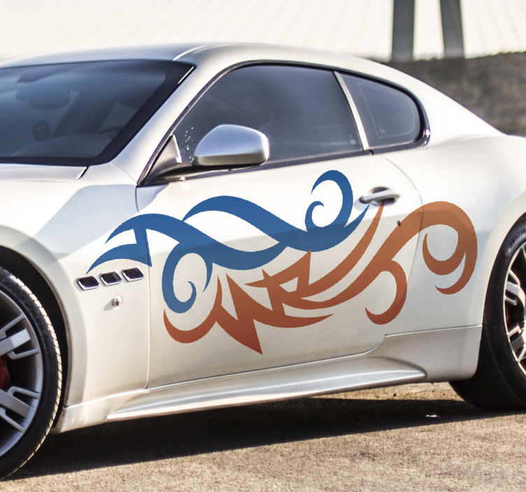 Samolepka kmeňa farebných plameňov - Tenstickers