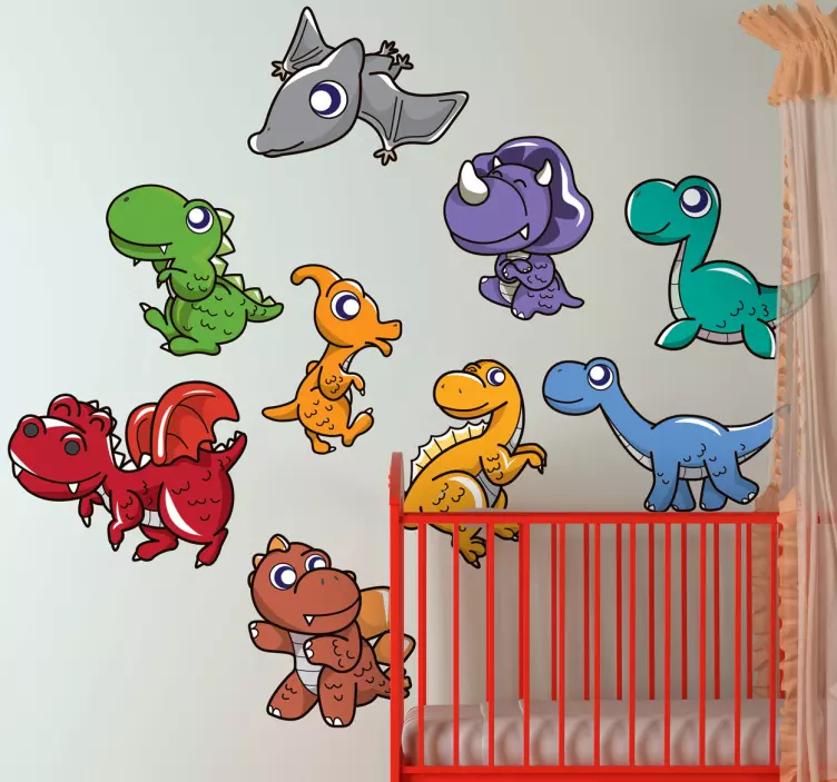 Kolekcia detských dinosaurov - Tenstickers