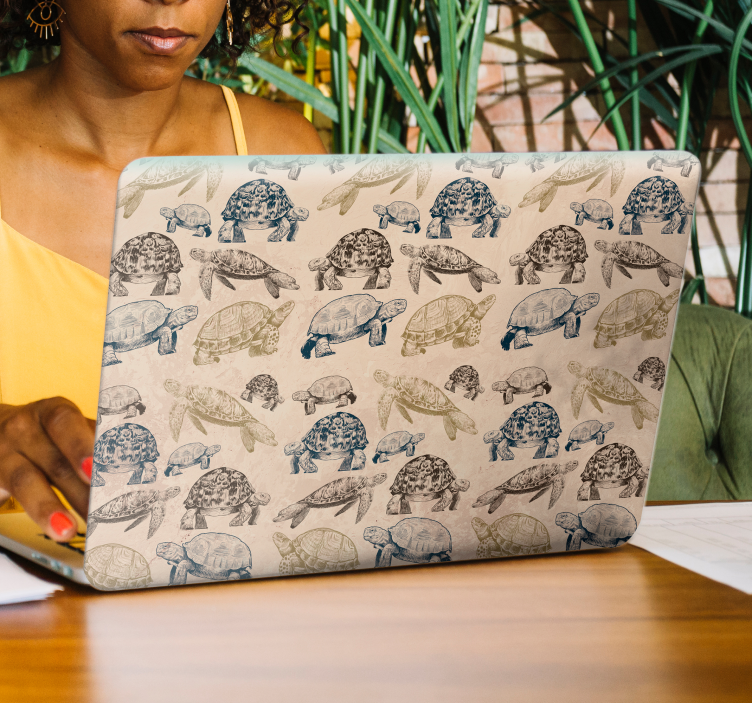 Samolepka na korytnačky béžového pozadia - Tenstickers