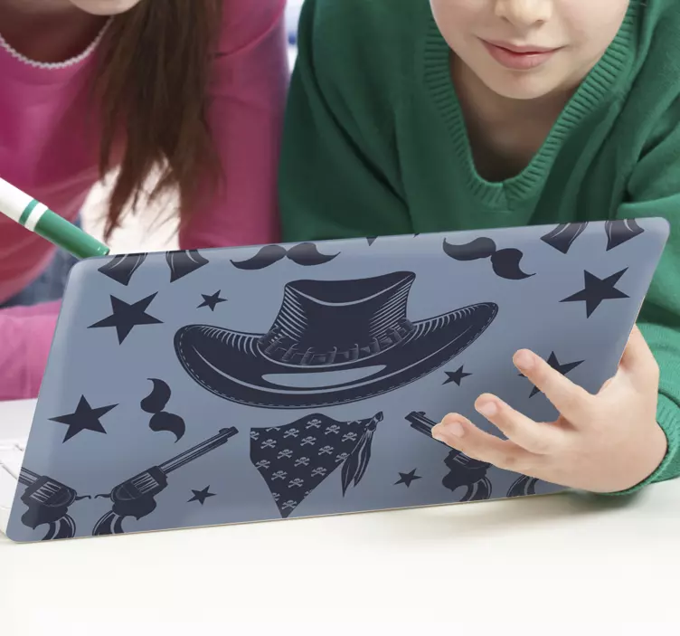 Nálepka pre kovbojský klobúk, kŕdle a revolvery - Tenstickers