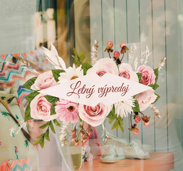 Kvetinová nálepka Letný výpredaj - Tenstickers