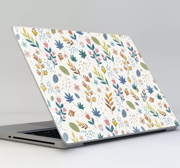 Nálepka kvetinový vzor kvetina laptop - Tenstickers