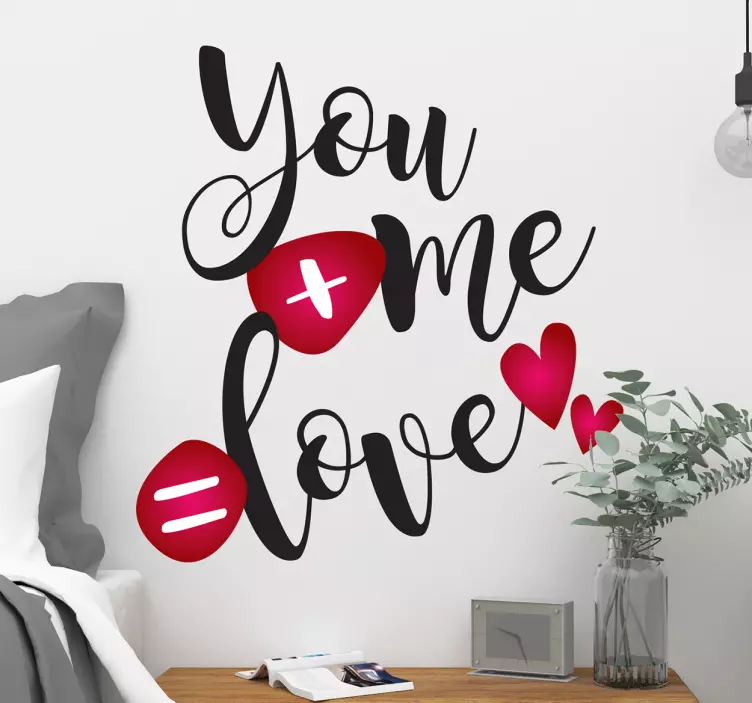 Láska typografické správy láska nálepka - Tenstickers