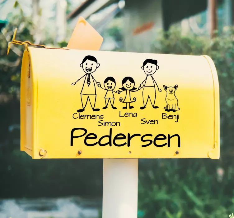 Lepiaca tabuľa umelecké diela rodinných postáv - Tenstickers