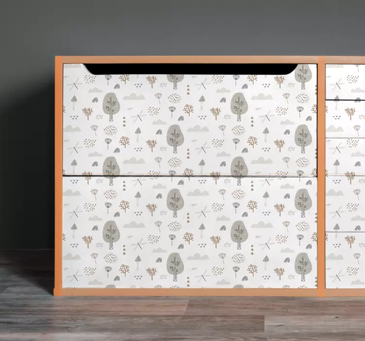 Lietajúce vážky a necháva nálepku na nábytok - Tenstickers