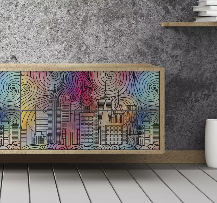 Nálepka na maľovanie mestského nábytku - Tenstickers