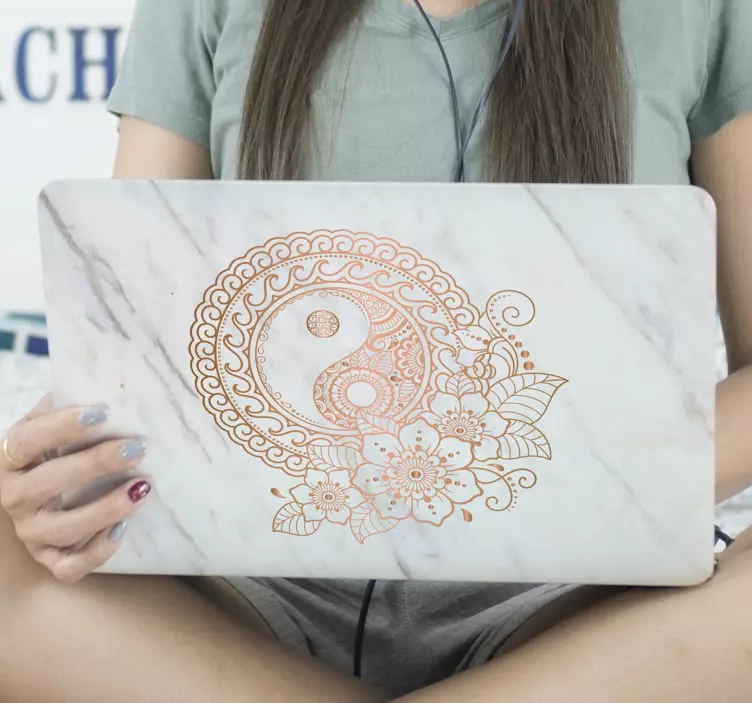 Nálepka pre notebook s mramorovým efektom - Tenstickers