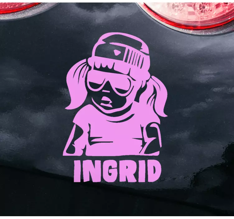 Mestské dievčatko dieťa na palube Nálepky - Tenstickers