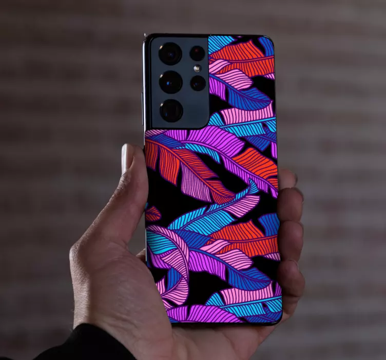 nalepka na Samsung živý vzor listov - Tenstickers