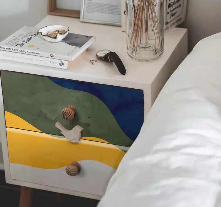 Minimalistický odtieň farieb nálepka na nábytok - Tenstickers