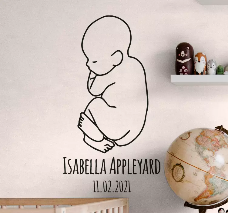 Minimalistická personalizovaná nálepka pre ľudí - Tenstickers