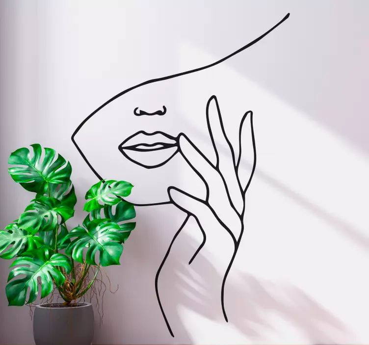 Samolepka minimalistickej tváre - Tenstickers