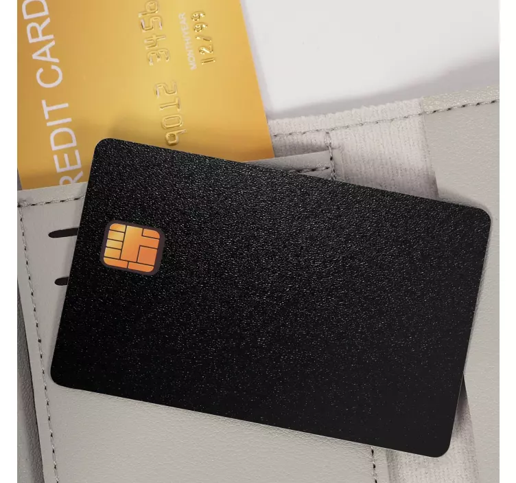 štítok kreditnej karty s tmavou textúrou na pozadí - Tenstickers