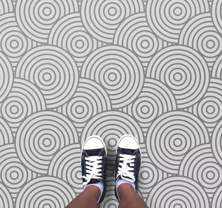 Moderná šedá kruhová samolepka - Tenstickers