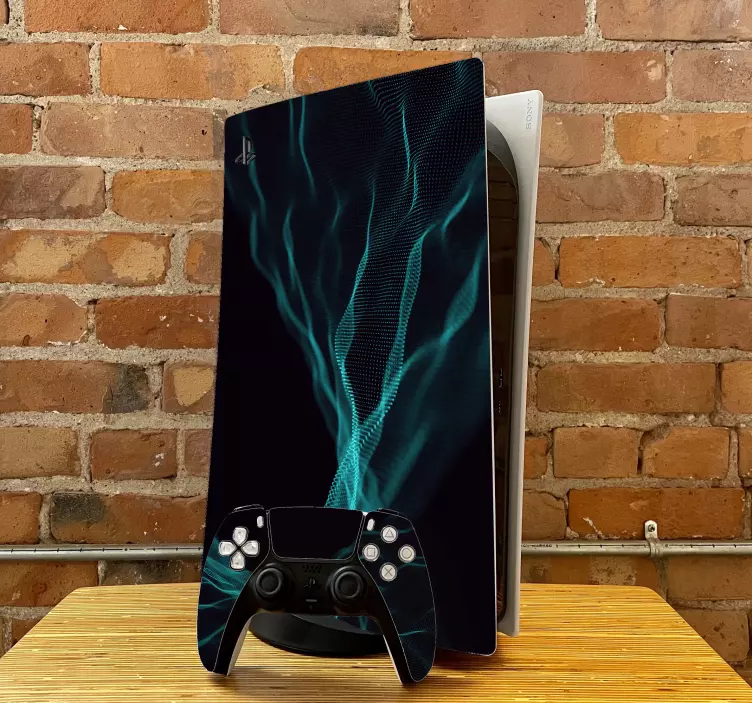 Modrá nálepka 3d častice ps5 - Tenstickers