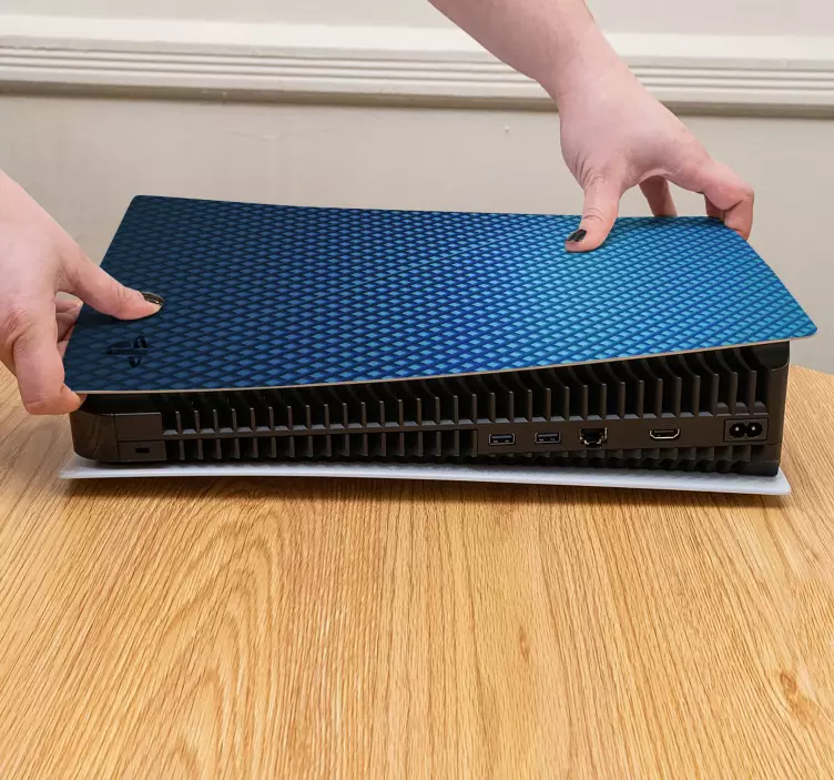 Modré samolepky z uhlíkových vlákien ps5 - Tenstickers