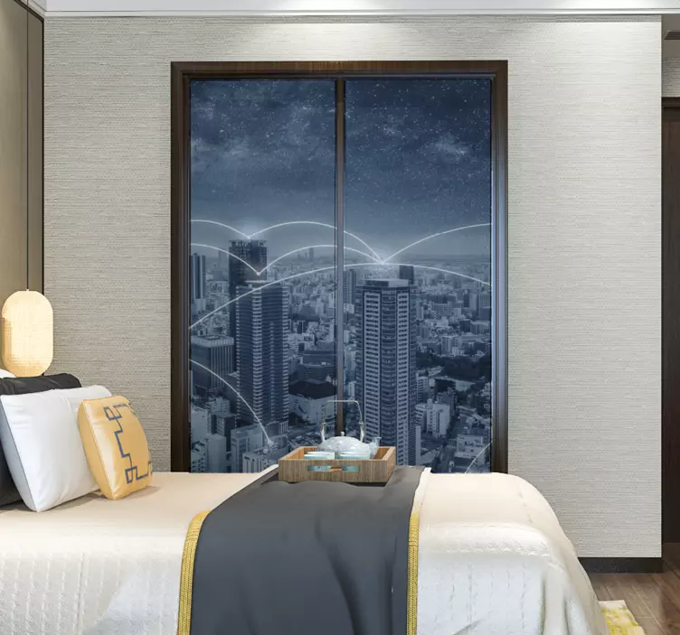 Nálepka s mrakodrapom pre záhradný nábytok - Tenstickers