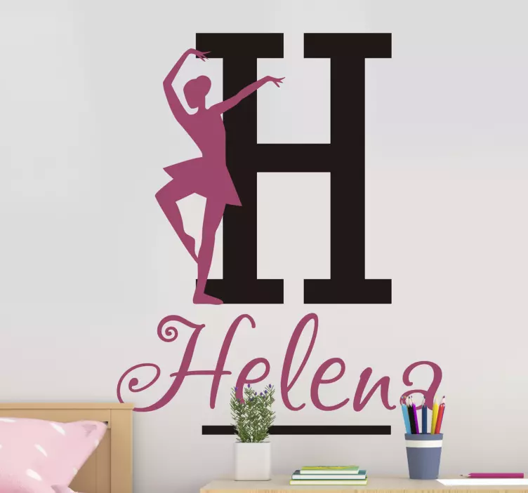 N baletná tanečnica s názvom tanečná nálepka - Tenstickers