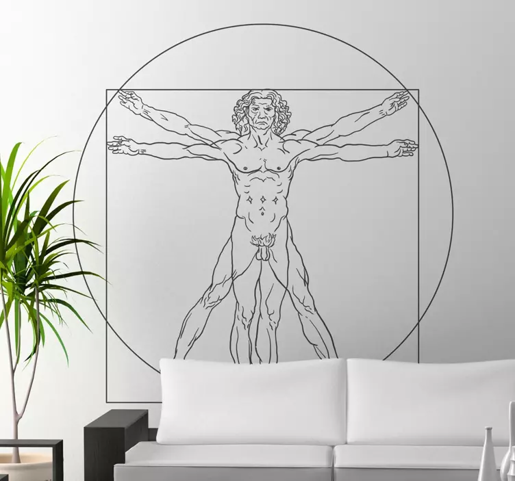 Nálepka da vinci vitruvian man - Tenstickers