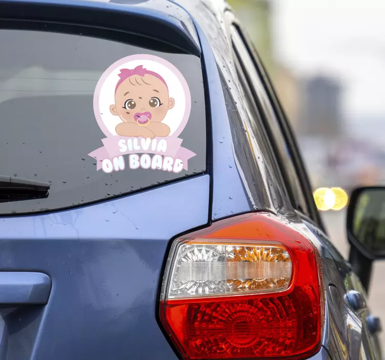 Nálepka dievča na palube dieťa na palube - Tenstickers